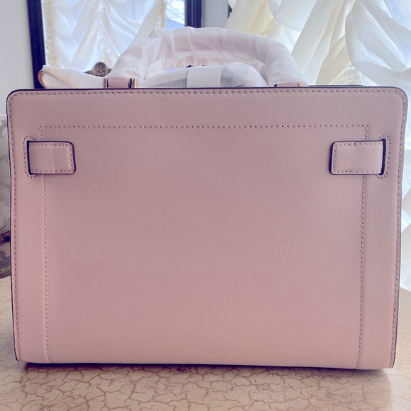 💗MICHAEL KORS💗RAYNE Medium Size leather satchel in powder blush. New with tags - Picture 7 of 16